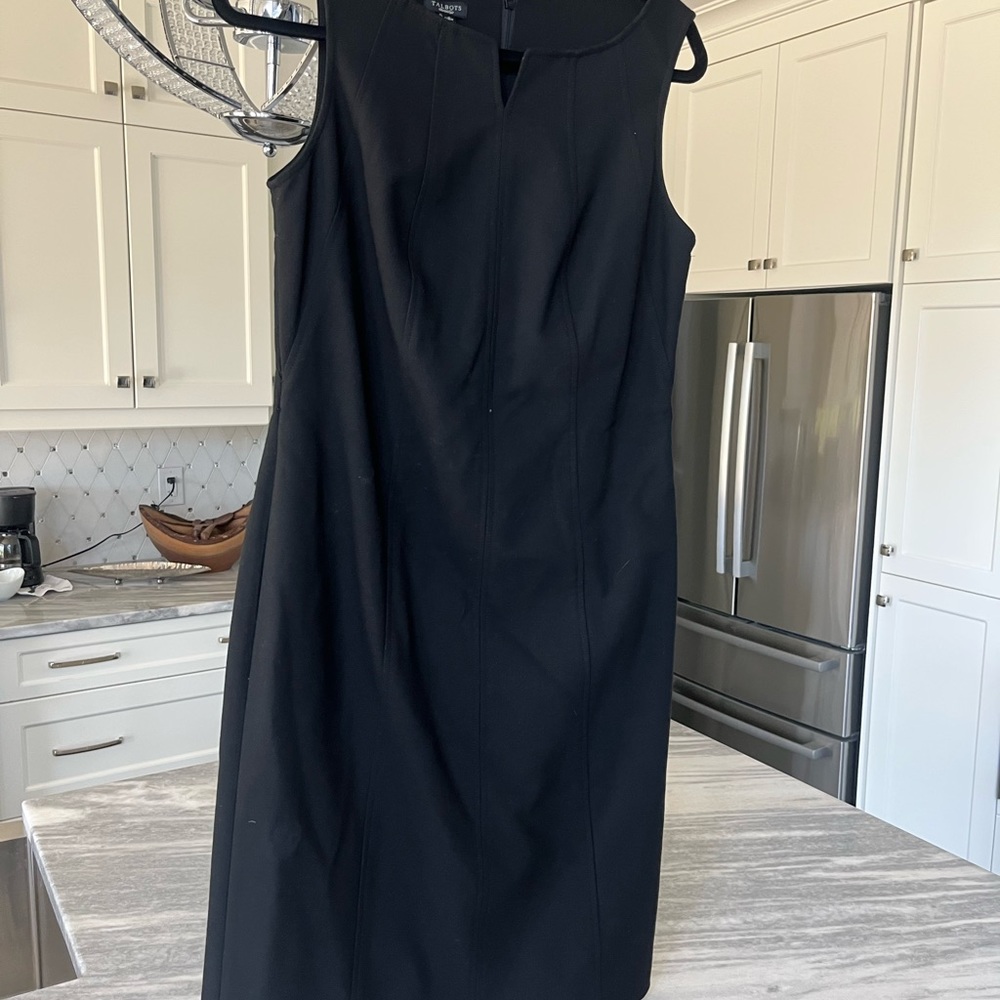 Talbots size 8 fully lined professional black business dress